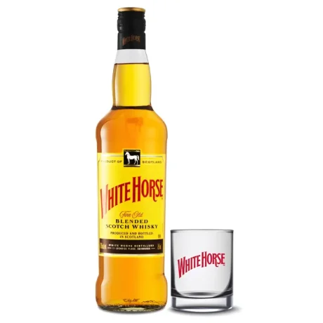 WHISKY WHITE HORSE 750 ML +VASO