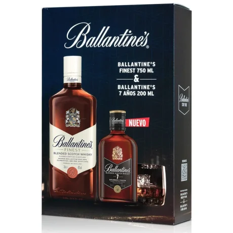 Pack Whisky Ballantines Finest 40° 750 cc + Ballantines 7 Años 40° 200 cc